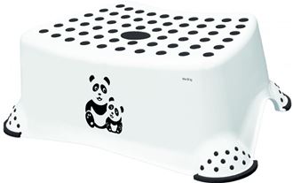 Obrázok z Stolička, schodík s protišmykovou funkciou - Panda, biely