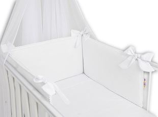 Obrázok Luxusná 3-dielna sada Mantinel s obliečkami Royal Baby - biela
