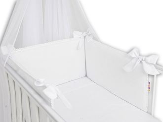Obrázok z Luxusná 3-dielna sada Mantinel s obliečkami Royal Baby - biela
