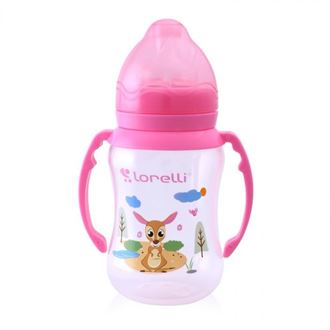 Obrázok z Dojčenská fľaša 250ML s držiakmi Zvieratká