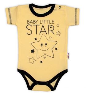 Obrázok Body krátky rukáv, Baby Little Star - žlté