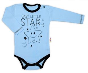 Obrázok Body dlhý rukáv, modré, Baby Little Star