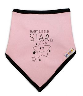 Obrázok Detský bavlnený šatku na krk, Baby Little Star - ružový