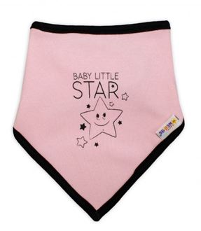 Obrázok z Detský bavlnený šatku na krk, Baby Little Star - ružový