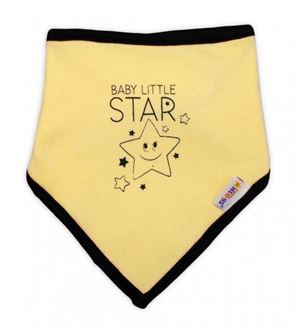 Obrázok z Detský bavlnený šatku na krk, Baby Little Star - žltý