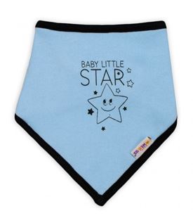 Obrázok Detský bavlnený šatku na krk, Baby Little Star - modrý