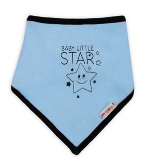 Obrázok z Detský bavlnený šatku na krk, Baby Little Star - modrý