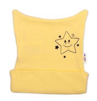Obrázok z Novorodenecká čiapočka Baby Little Star - žltá
