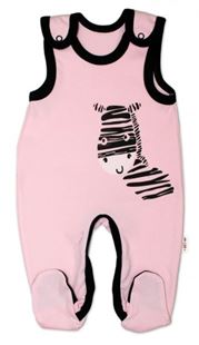 Obrázok Dojčenské bavlnené dupačky Zebra - ružové