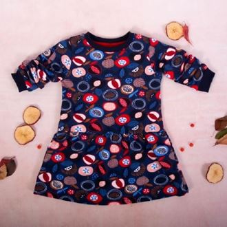 Obrázok z Dievčenské bavlnené šaty, Ovocie - granátové