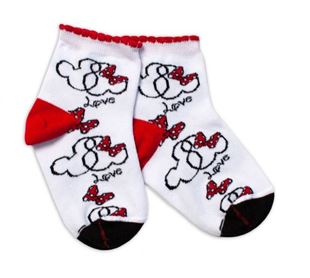 Obrázok Bavlnené ponožky Minnie Love - biele