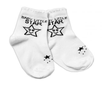 Obrázok z Bavlnené ponožky Baby Little Star - biele
