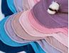 Obrázok z Ľahký mušelínové šatka so šiltom na zaväzovanie + mašle, fialový, lila
