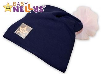 Obrázok z Bavlnená čiapočka Tutu kvetinka Baby Nellys ® - granátová, 48-52, 2-8 rokov