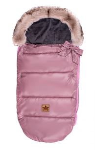 Obrázok Baby Nellys Detský fusak STYLE s kožušinkou a mašličkou, 110 x 50 cm, púdrovo ružová
