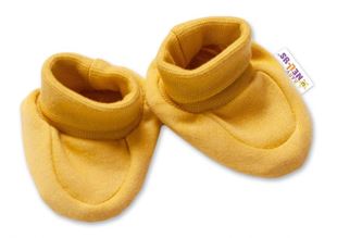 Obrázok Dojčenské topánočky, ponožtičky Dogs - horčicové