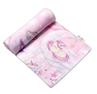 Obrázok z Kvalitná bavlnená plienka - Tetra Premium, 70x80cm - jednorožec, ružová