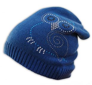 Obrázok Jarné / jesenné čiapky Malá sova - jeansové modrá