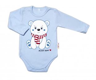 Obrázok Dojčenské body, dl. rukáv, Cool Bear, modré