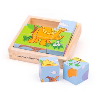 Obrázok Obrázkové kocky kubusy Dinosaury 9 kociek