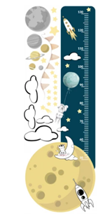 Obrázok Meter na stenu - Vesmír, planéty a zajačik