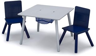 Obrázok Detský stôl so stoličkami Šedo-modrý