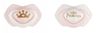 Obrázok z 2 ks symetrických silikónových cumlíkov, 6 - 18m+, Little princess, ružový