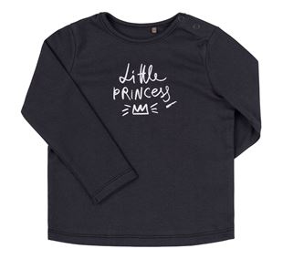 Obrázok Dievčenské tričko s dlhým rukávom Little Princess Čierna