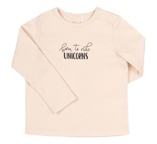 Obrázok Dievčenské tričko s dlhým rukávom Unicorns Mliečna