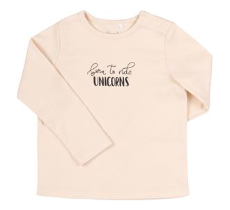 Obrázok z Dievčenské tričko s dlhým rukávom Unicorns Mliečna
