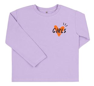 Obrázok Dievčenské tričko s dlhým rukávom Srdce Girls Fialová