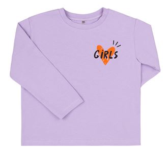 Obrázok z Dievčenské tričko s dlhým rukávom Srdce Girls Fialová