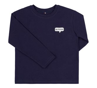 Obrázok z Tričko s dlhým rukávom Blogger Modrá