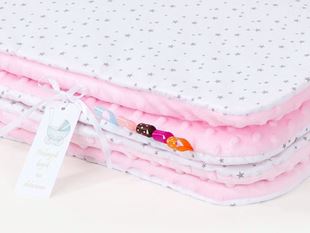 Obrázok Detská deka Mini hviezdičky Minky 75x100 cm - rôzne farby a varianty
