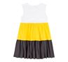 Obrázok z Dievčenské letné šaty bez rukávov Pruhy Biela-žltá-čierna