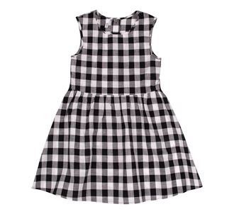 Obrázok z Dievčenské kárované šaty Čierno-biela