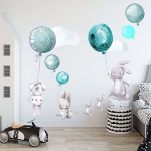Obrázok Zajačikov a balóniky Modrá