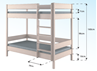 Obrázok z Detská dvojposchodová posteľ Diego rebrík spredu - 160x80cm