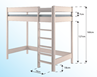 Obrázok z Detská vyvýšená posteľ - Hugo rebrík spredu - 140x70cm