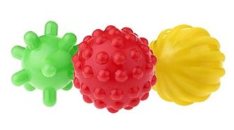 Obrázok z Edukačné farebné loptičky 3ks v balení - zelený/červený/žltý