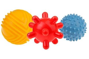 Obrázok Edukačné farebné loptičky 3ks v balení, žltá/červená/modrá