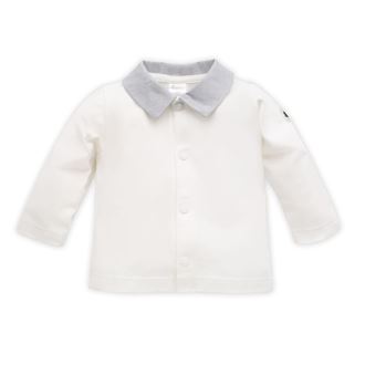 Obrázok z Detské tričko/košieľka s dlhým rukávom s golierom Charlie Ecru
