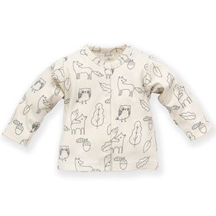 Obrázok Detské tričko/košieľka s dlhým rukávom na zapínanie Secret Forest Zvieratká