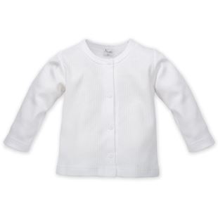 Obrázok Detské tričko/košieľka s dlhým rukávom na zapínanie Biela