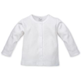 Obrázok z Detské tričko/košieľka s dlhým rukávom na zapínanie Biela
