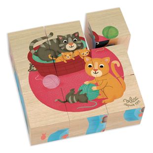 Obrázok Drevené kocky zvieratká 9 ks