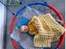 Obrázok z Detská ručne háčkovaná deka Wafel Dvojfarebná