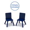 Obrázok z Detský stôl so stoličkami Šedo-modrý