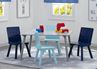 Obrázok z Detský stôl so štyrmi stoličkami Šedo-modrý