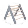 Obrázok z Detský drevený rebrík trojuholník Pikler: šedý